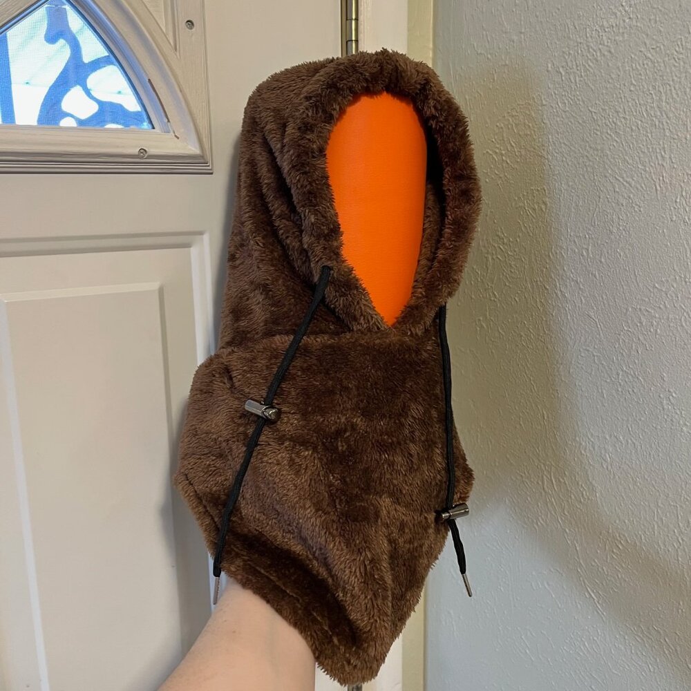 Balaclava - Winter Fleece - Scarf Hood - Teddy Bear Brown